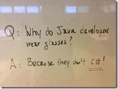 Why do Java developers wear glasses? – Paul Turley's SQL Server BI Blog